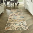 thumbnail image 2 of Maples Rugs Reggie Bohemian Floral Beige Non Slip Hallway Runner Rug, 2' x 9', 2 of 6