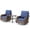 Blue, variant on Bellefurn Patio Swivel Chairs Set of 2 with Table,Outdoor Swivel Glider Chairs All Weather PE Wicker Outdoor Rocking Chairs Patio Furniture Set for Outdoor,Balcony,Front Porch