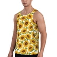 thumbnail image 2 of Haiem Sunflowers Men Workout Tank Top Gym Bodybuilding Sleeveless Muscle T Shirts Athletic Tank Breathable Workout Shirt-Small, 2 of 9