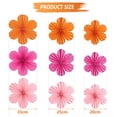 thumbnail image 2 of Abanico de papel SUNBEAUTY para decoración de fiesta, flores, color rosa y naranja, 2 of 7