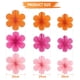 thumbnail image 2 of Abanico de papel SUNBEAUTY para decoración de fiesta, flores, color rosa y naranja, 2 of 7