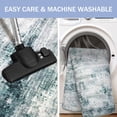 thumbnail image 6 of iOhouze Throw Rug with Rubber Backing Abstract Small Area Rugs 2x3 Washable Rugs Non Slip Low Pile Soft Printed Faux Wool Door Mat for Entrance Entryway Foyer Kitchen Bedroom, Sage Grey, 6 of 9