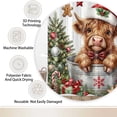 thumbnail image 7 of Christmas Highland Cow Shower Curtain, Cute Farm Animal in Tub Xmas Decor Shower Curtain for Bathroom, Rustic Holiday Waterproof Fabric with Hooks 72X72inch, 7 of 7