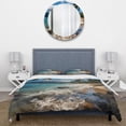 thumbnail image 3 of Designart "Aloha! Exploring the Tropical Dreamscape II" Maui Bedding Covert Set - Cityscapes Teal Landscapes Bed Set With 2 Shams, 3 of 6