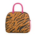 thumbnail image 2 of Insulated Lunch Bag for Women, Floral Print Oxford Fabric Lunch Box, Leakproof Thermal Cooler Tote for Work, School & Picnic, Leopard Animal Print, 2 of 5