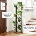 thumbnail image 5 of Plant Stand Indoor 7 Tier 8 Potted Metal Wood Plant Shelf, Multiple Flower Pots Corner Tall Plant Holder Stands for Living Room Balcony Bedroom, Oak Grey, 5 of 15