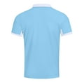 thumbnail image 4 of Mens Polo Shirt Color Block Summer Casual Short Sleeve Comfortable Top Button Collared Slim Fit Mens Shirts, 4 of 6