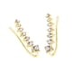 thumbnail image 3 of 2 piezas de aretes con gancho para la oreja, aretes con clip brillantes y diseño de mascarada para llevar Amarillo, 3 of 9