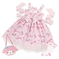 thumbnail image 1 of Sanrioed My Melody Cinnamoroll Kuromi vestido de princesa con estampado de estilo Lolita, bonito lazo de encaje para fiesta, Vestidos Kawaii con tirantes, 1 of 5