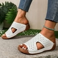 thumbnail image 6 of Admvng Sandals For Women 2025 Soft Leather Sandal Comfortable Walking Casual Slip on Summer Sandals 36-43, 6 of 9