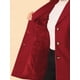 thumbnail image 5 of Abrigos largos de invierno con solapa con muesca y un solo pecho para mujer Rojo S, 5 of 5