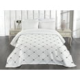 thumbnail image 3 of Ambesonne Vintage Quilted Bedspread Set 3 Pcs, Shabby Plant Damask, King Size, Black White, 3 of 5