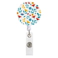 thumbnail image 1 of Clip Rotatif Floral Porte-Badge Rétractable pour Enseignants et Étudiants Clip de Carte d'Identité Réglable avec Ressort, 1 of 9