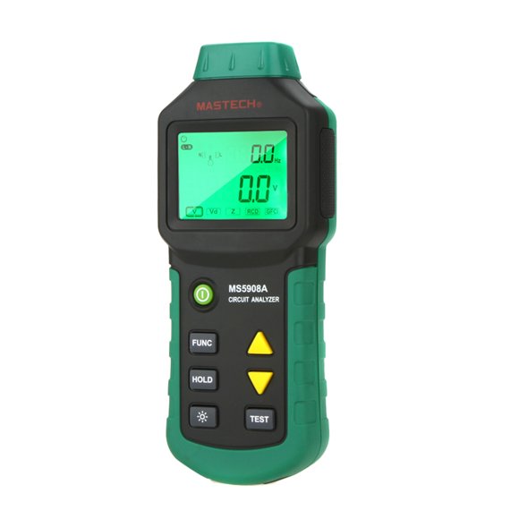 mastech MASTECH MS5908A Circuit Analyzer - True RMS Voltage Tester with Load Simulation, Leakage Detection, and 110V US Plug Compatibility