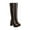 Brown, variant on Lovskoo 2024 Women's Flats Over-The-Knee Boots Round Toe Chunky Heel Large Size High Barrel Long Thick Soles Heels Waterproof Platform Over Knee Leather Boots Brown