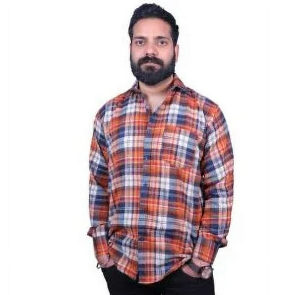 Black and red Brushing Plaid Shirt