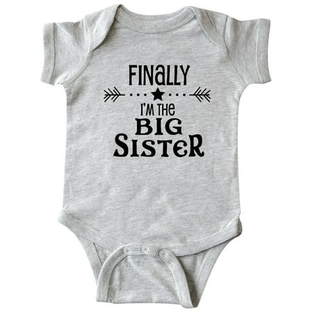

Inktastic Finally I m the Big Sister Gift Baby Girl Bodysuit