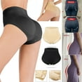 thumbnail image 2 of Women's Silicone Padded Buttock Enhancer Pants Body Shaper Padding Hip Lift Underpants No steel ribs No zippers No Velcro No buttons Two cushions Black/Apricot, 2 of 8