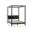 thumbnail image 4 of Walker Edison Minimalist Solid Wood Canopy Full Bed, Black, 4 of 14