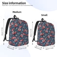 thumbnail image 3 of Honeii Gnome Love USA Print Canvas College Laptop Backpack, Durable Rucksack Travel Notebook Bag School Backpack Book Bag for Men Women-Small, 3 of 7