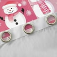 thumbnail image 4 of Manfei Cartoon Snowman Curtains Pack of 2 (42x84 Each) for Child, Kawaii Pink Xmas Tree Curtains Blackout, Christmas Patchwork Print Bedroom Curtains, Curtains and Drapes Room Decor, 4 of 6