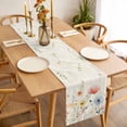 thumbnail image 3 of Table Runner 120 Inches Long for Kitchen Dining, Watercolor Wildflowers Dresser Scarf Farmhouse, Dining Table Decorations for Wedding/Parties, Farmhouse Country Botanical Flowers 13 x 120 In, 3 of 8