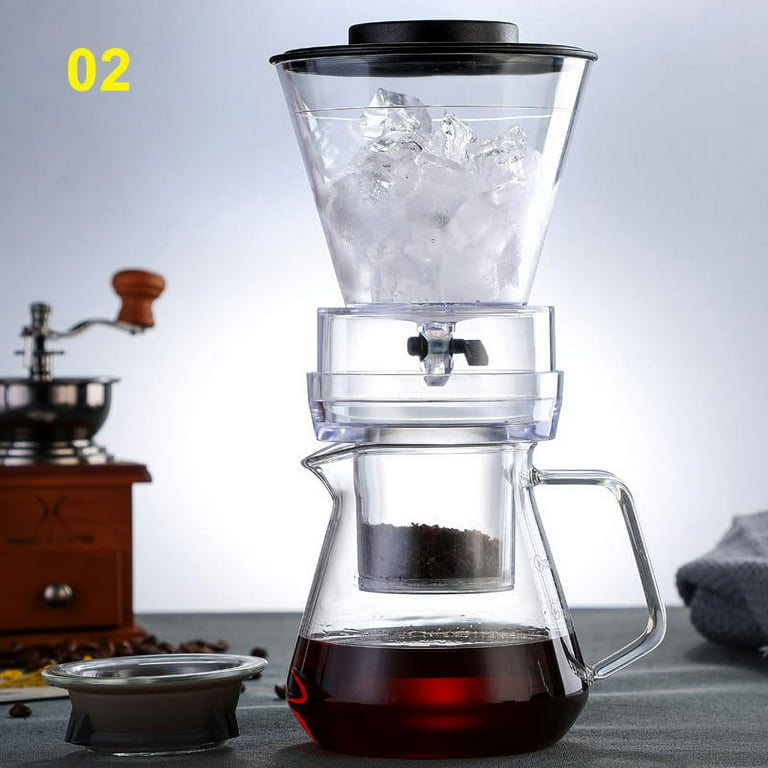 Ice Drip Coffee Pot Coffee Maker Filter Glass Percolators Kitchen