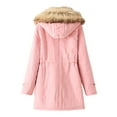 thumbnail image 4 of Feimerou Plus Size Winter Coats for Women Warm Sherpa Fleece Lined Parka Coat Thicken Windproof Anoraks Jackets Overcoats Sales, 4 of 9