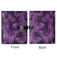thumbnail image 2 of Leather Notebook with Pen Holder Writing Notepad Includes 100 Pages Lined Journal Glowing Purple Butterfly, 2 of 6
