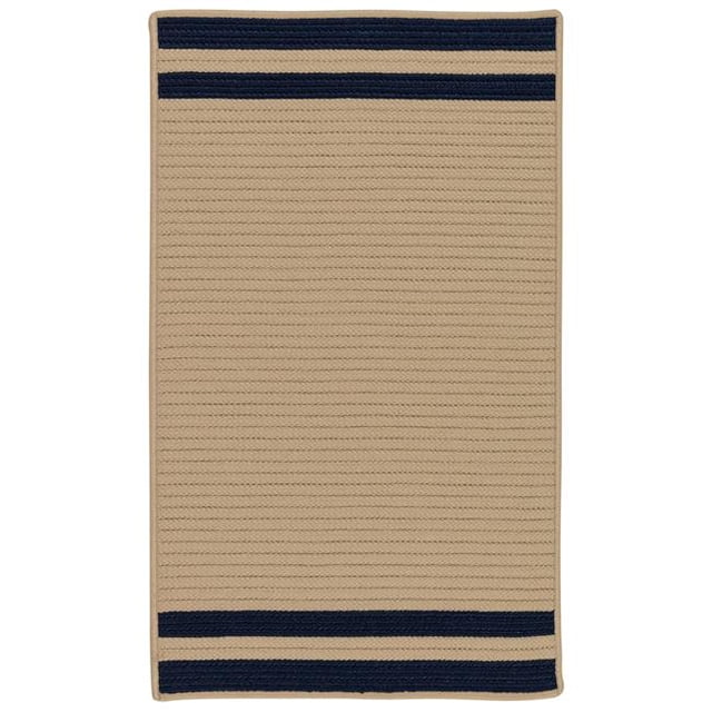 Colonial Mills Rug DE75R072X108S Denali End Stripe Braided Area Rug Navy - 6 x 9 ft.