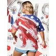 thumbnail image 7 of KimSoong Women Plus Size American Flag Shirt 4th of July T-Shirt USA Stars Stripes Shirt Patriotic Summer Tops, 7 of 7