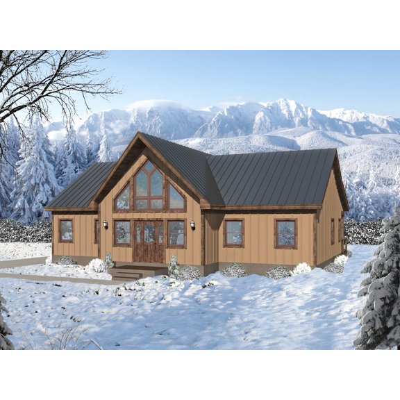 763-1484: Country Traditional 2 Bed, 2 Bath Luxury Home Plan, 1484 Sq Ft: Full Blueprints with License to Build by Home Plan Marketplace - Lesuto