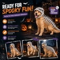 thumbnail image 7 of Pet Dinosaur Costume, 31.4inch Halloween 3D Skeleton Design Costume for Medium to Large Dogs, Realistic Dino Outfit for Pet Cosplay Party Family, Round and Chubby Body,Adorably Silly Black, 7 of 7