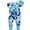 Blue leaves, variant on Baby Boys 2 Way Zipper Footless Pajamas Cotton Long Sleeve Footed Romper with Mittens Sleep 'N Play