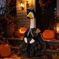 thumbnail image 5 of Nkmbld Halloween Porch Goose Outfits for 23" Cement Plastic Geese Costume for Fall Yard Lawn Outdoor Garden Patio Statue Halloween Thanksgiving Decor, 5 of 7