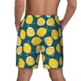thumbnail image 4 of Goofa Lemon Printed Men's Swim Trunks Board Shorts Quick Dry Mens Swimming Trunks with Compression Liner,Breathable Fit Hawaii Beach Shorts-, 4 of 9
