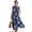 Blue Palm Tree, variant on Green Tree Leaf Print Summer Dresses for Women Flowy Casual Sleeveless Maxi Dress Cotton Linen Crewneck Long Dress Beach Vacation Sundresses with Pockets, L