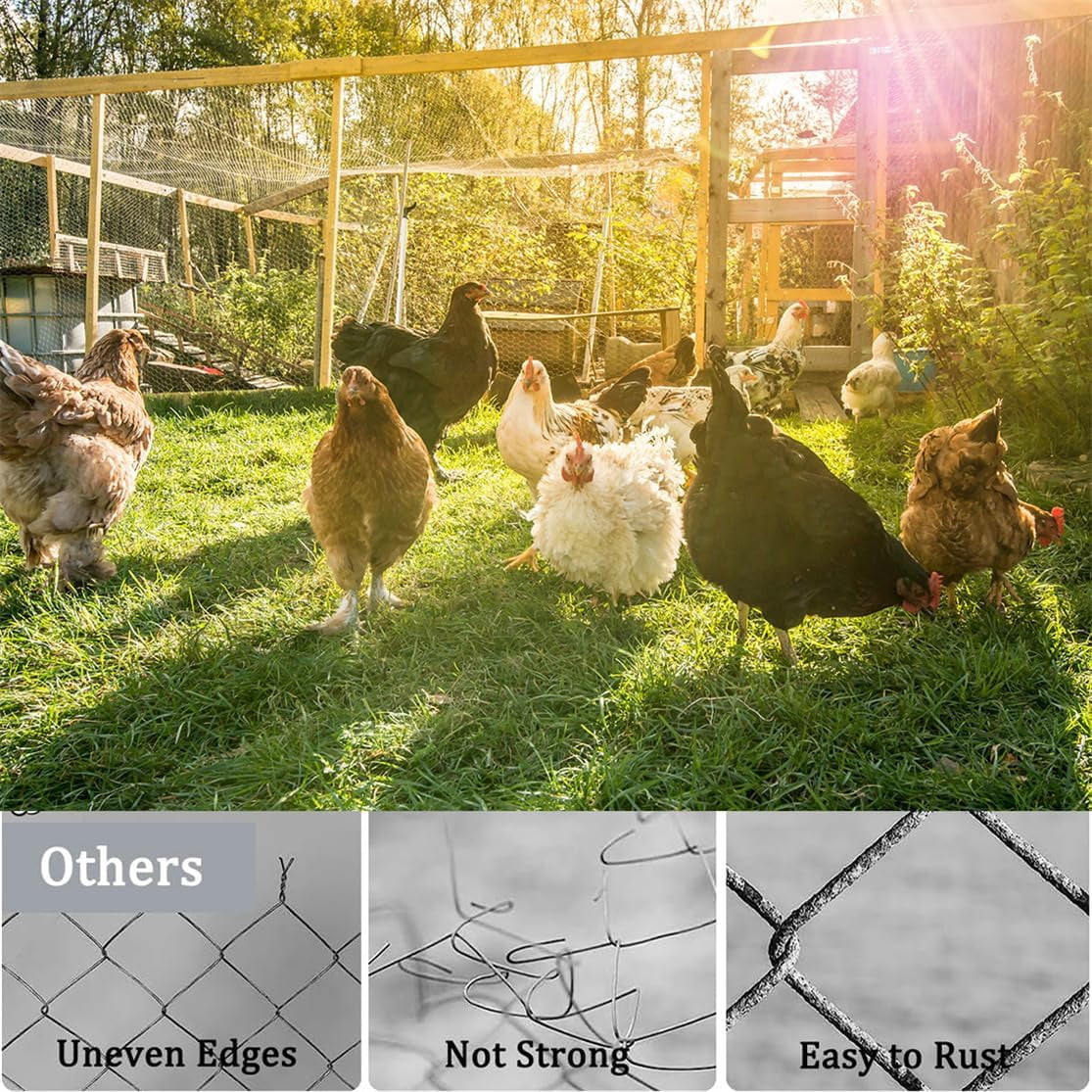 Plastic Chicken Wire Fencing 15.7IN x 20FT Black Chicken Wire Mesh Fence Poultry Netting for Crafts, Plastic Garden Fencing, Floral Chicken Wire