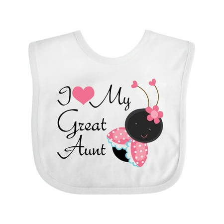 

Inktastic I Love My Great Aunt Gift Baby Girl Bib