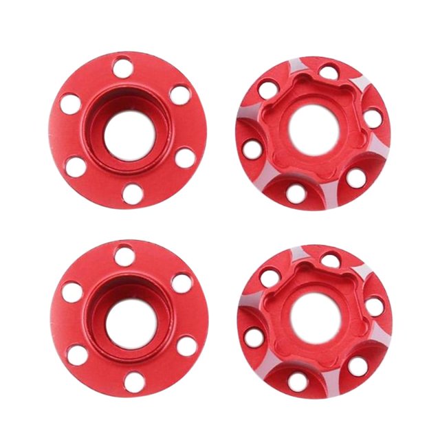 Adaptador de cubo de Rueda 1/10 Zulema Rueda hexagonal de 9 mm rojo