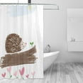 thumbnail image 3 of YFYANG Waterproof Bathroom Shower Curtain, Hedgehog Flower Doodle Shower Curtain Set with Hooks, Home Bathroom Tub Decor - 72 "x72", Plastic Hooks, 3 of 6