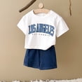 thumbnail image 5 of Gibobby Toddler Girls Baby Girl Summer Short Set Female Cute T-Shirt Tops+Shorts T-Shirt Shorts 2pcs Clothes Outfits,9-12 Months,White, 5 of 8