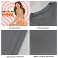 thumbnail image 4 of Coolnut Men's T Shirt Odor Protection Short, Groovy Brown-Haired Girl In A Swimsuit Mens Short Sleeve Tees, Grey Crew-Neck Casual Tee Shirts, XL, 4 of 6