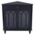 thumbnail image 2 of Heather Ann Creations Heather Ann Glass Insert Double Door, Single Drawer Wooden Corner Cabinet, 2 of 11