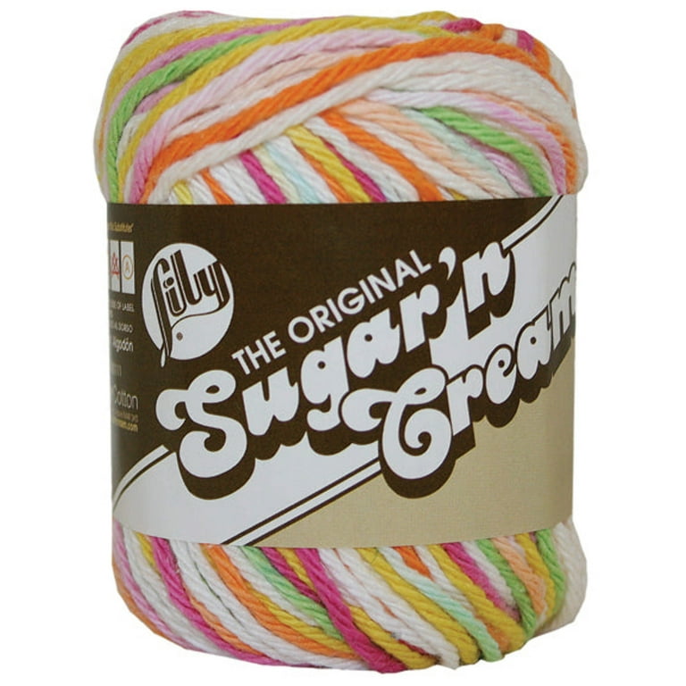 NOTN-SNL-61534 Lily Sugar 'N Cream The Original Ombre Yarn, 2oz, Gauge 4  Medium, 100% Cotton, Fruit Punch - Machine Wash & Dry