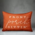 thumbnail image 2 of Creative Products Front Porch Sittin' Orange 14x20 Indoor / Outdoor Pillow, 2 of 2