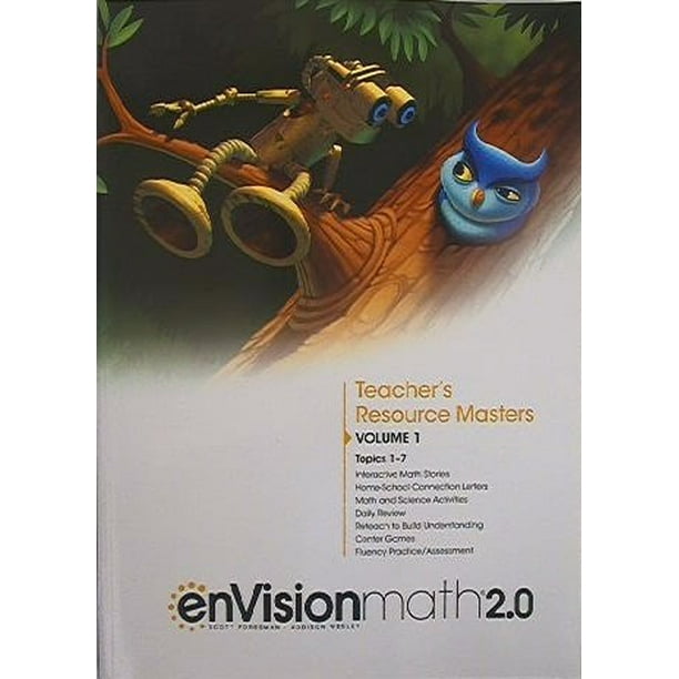 enVision Math 2.0 Teacher's Resource Masters, Grade 1 Volume 1, Topics