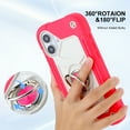 thumbnail image 3 of Dteck for iPhone 16 Plus Case with Double Ring Stand, Heavy Duty Silicone +PC Military Grade Shockproof Back Cover for iPhone 16 Plus,Rose, 3 of 6
