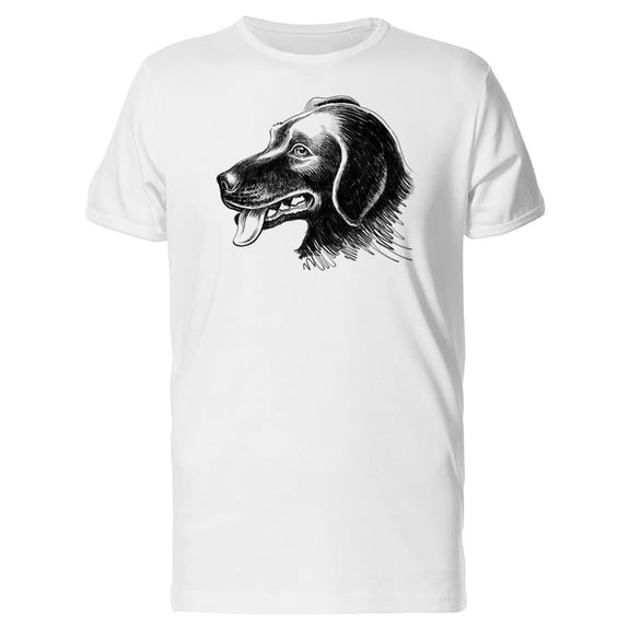 Cool Grunge Dog Sketch Tee Men's -Image by Shutterstock