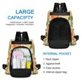 thumbnail image 6 of FORMRS Women's Travel Backpack Purse Anti-theft Hidden Pockets Casual Shoulder Bag, Beige Citrus Leaves, 6 of 7